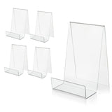 ZOEY Acrylic Book Easel Stand with Ledge Clear Easels Plate - 5 Pack for Books Display, Music Sheets, Artworks, CD, Tablet Holder (Small) ZOEY