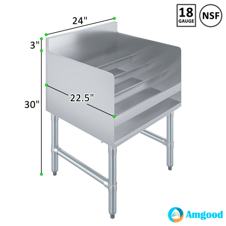 AmGood 22.5 in. x 24 in. x 33 in. Stainless Steel Four-Tier Liquor Display Rack AmGood