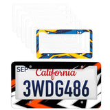 6 Pack Sublimation License Plate Frame Blanks,Metal Aluminum car Tag White,Thermal Transfer DIY Custom Picture Design for Blank License Plates Frame(12.2x6.3x0.04) Cevhzoe