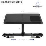 VIVO Universal Wooden Laptop Treadmill Desk, Adjustable Ergonomic Notebook Mount Stand for Treadmills, Includes Mouse Pad and Wrist Support, Stand-TDML4 VIVO