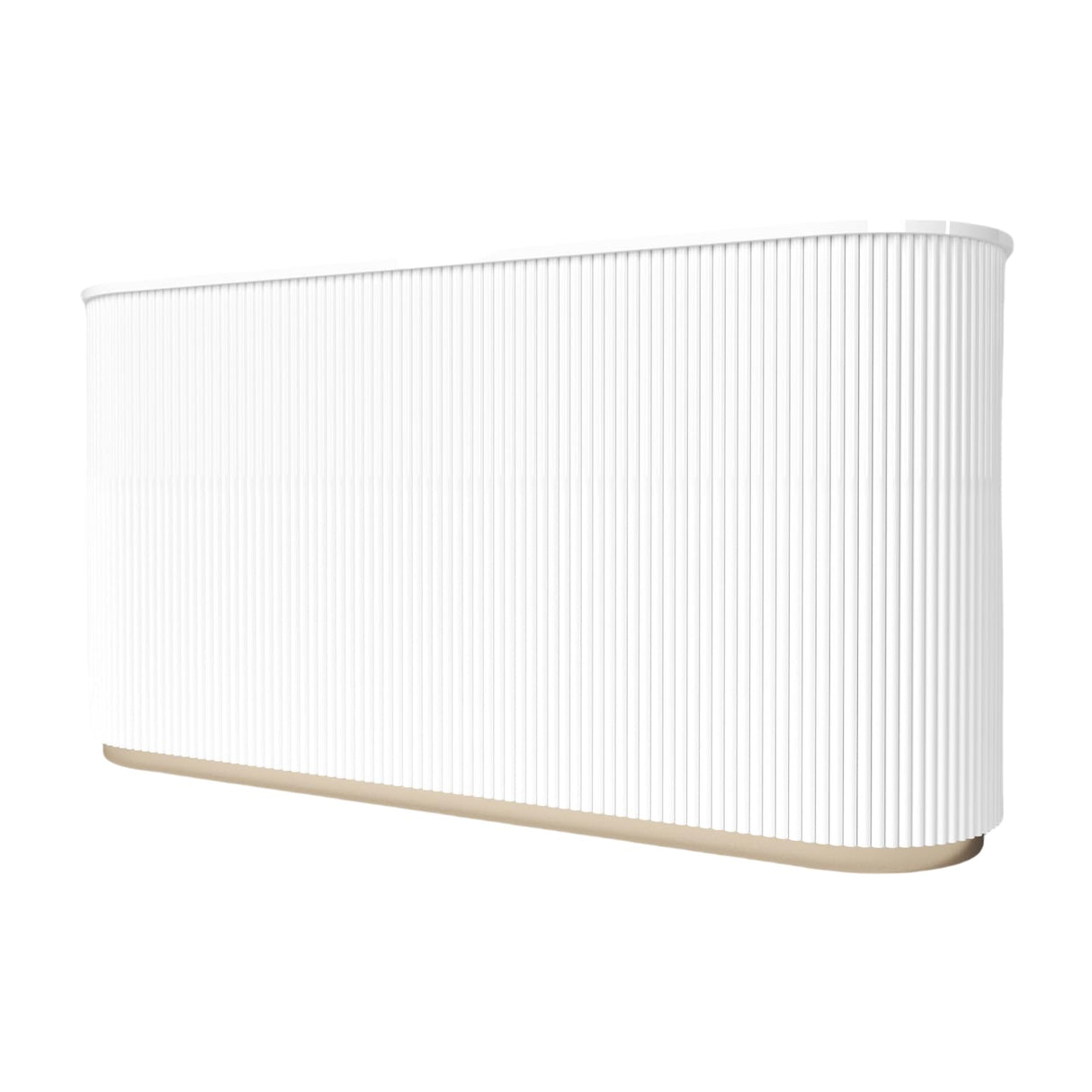 M2 Retail Reception Desk, White Upgraded Reeded Front Counter for Beauty, Spa, Nail, Hair Salon, Lobby, 1800 * 600 * 1000mm (71 * 24 * 39'') M2 Retail