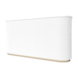 M2 Retail Reception Desk, White Upgraded Reeded Front Counter for Beauty, Spa, Nail, Hair Salon, Lobby, 1800 * 600 * 1000mm (71 * 24 * 39'') M2 Retail