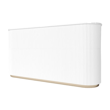 M2 Retail Reception Desk, White Upgraded Reeded Front Counter for Beauty, Spa, Nail, Hair Salon, Lobby, 1800 * 600 * 1000mm (71 * 24 * 39'') M2 Retail