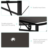 Outsunny 10' x 8' Outdoor Pergola and Patio Gazebo, Extendable Side Awning, Sun Shade Shelter for Garden, Camper, Deck, Doors and Windows, Brown Outsunny