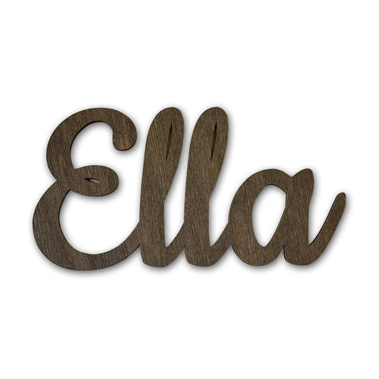 Name Sign for Nursery Wooden Name Plaque Baby Girl Wall Decor Boys Room Nameplate Birthday Laser Cut Letters Sign Grib Newborn Gift - WoodArtSupply