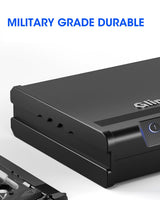 Glimstone Gun Safe, Biometric Gun Safe for Pistols, Easy Edition, 3 Ways Quick Access With Fingerprint/Digital Keypad/Key, Smart Handgun Safe for Home Bedside Nightstand Car Glimstone