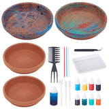 WEBEEDY DIY Water Marble Painting Kit for Adults,2 Sets 5.12 Inch DIY Tray Marbling Paint Art Kit with Instruction for Beginners Creative Arts and Crafts Marbling Paint Kits Wedding Mother's Day Holiday Gift WEBEEDY