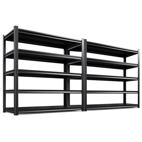 ZIWJHK 59''W Storage Shelves,5 Tier Garage Shelving 3500LBS Heavy Duty,Metal Shelves Adjustable Industrial Shelving Units,Rustproof Shelf Rack for Garage 72''H*59''W*19.7''D，2 Pack ZIWJHK
