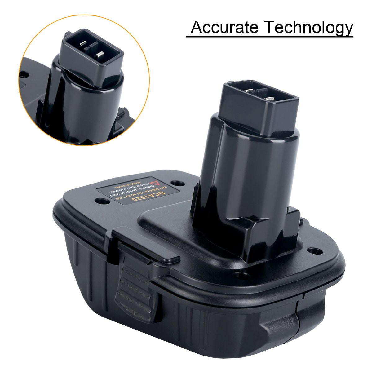 Biswaye DCA1820 Adapter 18V to 20V Compatible with Dewalt, Compatible with Dewalt 20V Lithium Battery DCB206 DCB207 to 18V XRP NiCad NiMh Battery DC9096 DW9096 DC9098 DC9099 DW9099 Biswaye