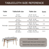 JIALE Textured Tablecloth, Heavy Duty Cotton Linen Farmhouse Table Cloth Rectangle Table, Waterproof Wrinkle-Free Rectangle Table Cover for Kitchen, Dining, Parties, 55"x75", Ivory JIALE