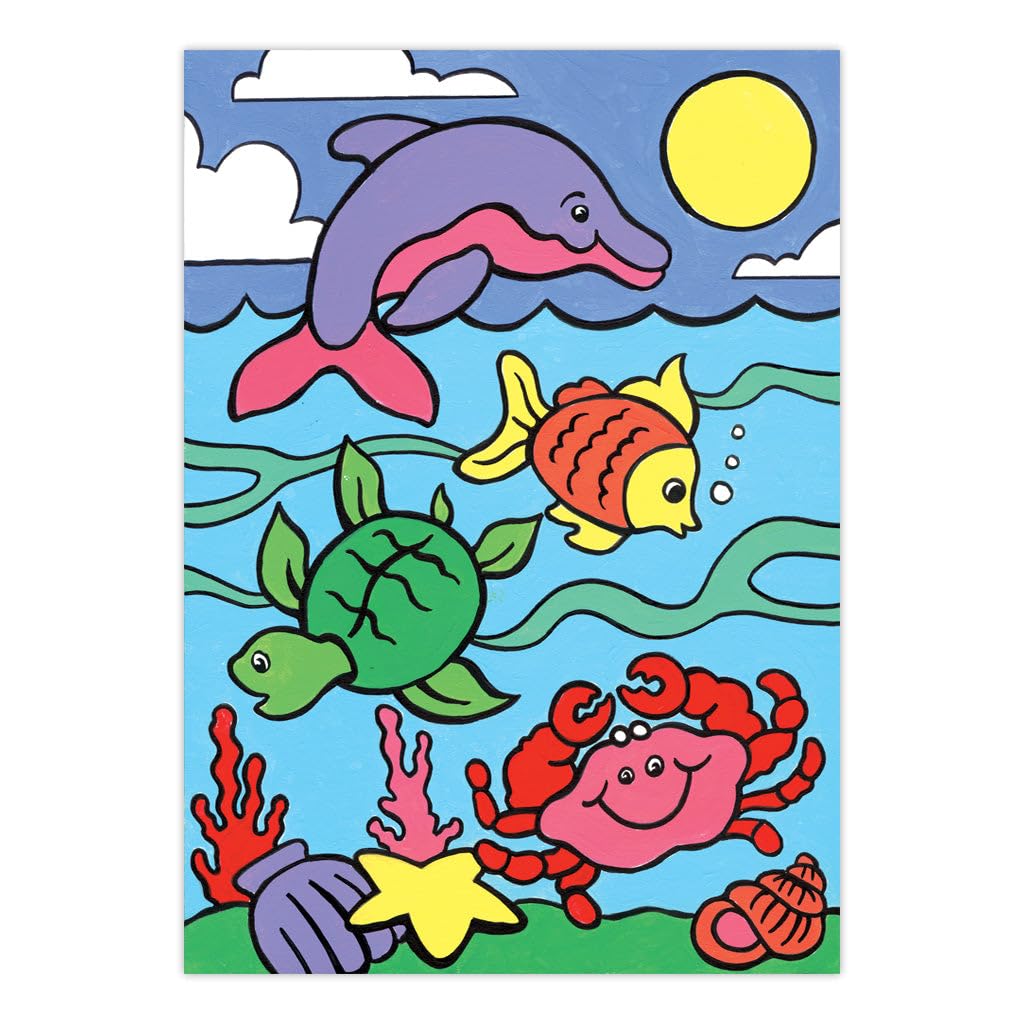 Royal Brush MFP-6 My First Paint by Number Kit, 8.75 by 11.375-Inch, Sea Animals Royal & Langnickel