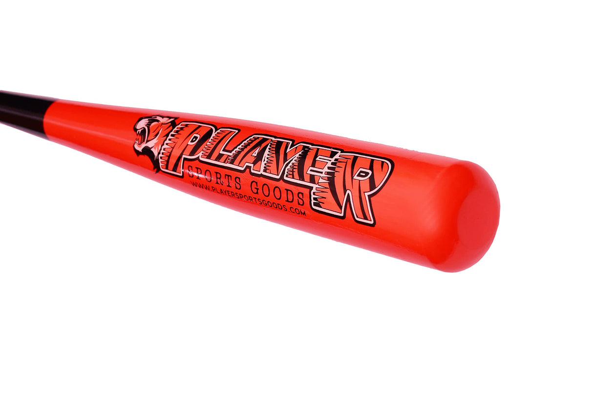 PSG 34" C271-Pro Maple Wooden Baseball Bat - Model: C271 - Size: 34" - Barrel Dia: 2 1/2" - Weight: 32 oz for Proffesional Players & Leagues in Color: Red & Black by Player Sports Goods LLC Player Sports Goods