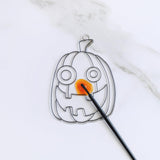 Winlyn 30 Sets Halloween Suncatchers Ornaments Decorations DIY Window Paint Art Suncatchers Halloween Craft Kits Jack-O'-Lantern Ghost Spider Sun Catchers for Kids Classroom Activities Art Project Winlyn