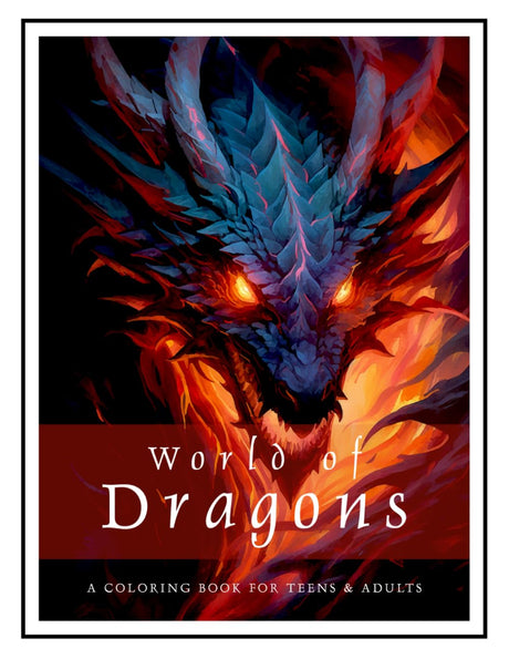 World of Dragons: A Coloring Book for Teens & Adults: Designed to Calm Your Mind, Reduce Stress, and Enhance Your Creativity (Coloring Series for Teens & Adults) WoodArtSupply