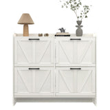 VINYUSE Shoe Cabinet with 4 Flip Drawers, Shoe Storage Cabinet for Entryway, Freestanding Hidden Shoe Cabinet Organizer with Open Storage, Narrow Shoe Rack with Legs, Oak White VINYUSE