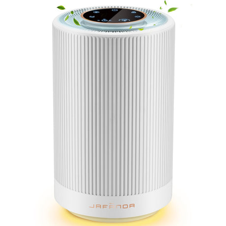 Jafanda Air Purifiers for Home bedroom, True HEPA 13 Coverage 450 sqft, 23 dB Air cleaner with Brushless Motor, Effectively Remove Pollen Dust and Odor to Prevent Seasonal Air Diseases, Night Light Jafända