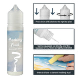 INNOVAYOU White Masking Fluid for Watercolor Painting 60ml, Resistant Ink and Pouring Paint, Watercolor Masking Fluid Keeps Areas Colorless and Edges Sharp INNOVAYOU
