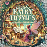 Inside Fairy Homes: A dreamer's coloring book, filled with 50 beautifully detailed pages that invite you to explore the enchanting interiors of fairy homes and bring magical spaces to life WoodArtSupply