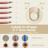 Deli Electric Pencil Sharpener - Fully Automatic, Auto In & Out, Rechargeable Hands-Free for 6.9-12mm Pencils - Home & Classroom - Battery Operated - Beige deli