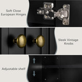 Baztin Over The Toilet Storage Cabinet, Over The Toilet Storage with Fluted Door Over The Toilet Cabinet with Adjustable Shelf Above The Toilet Storage Cabinet for Bathroom Organizer, Black Baztin