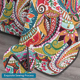 Qucover 100% Cotton Twin Quilt Set, 2 Piece Multicolor Paisley Boho Style Twin Bedspread with Pillow Shams, 68"x86" Qucover