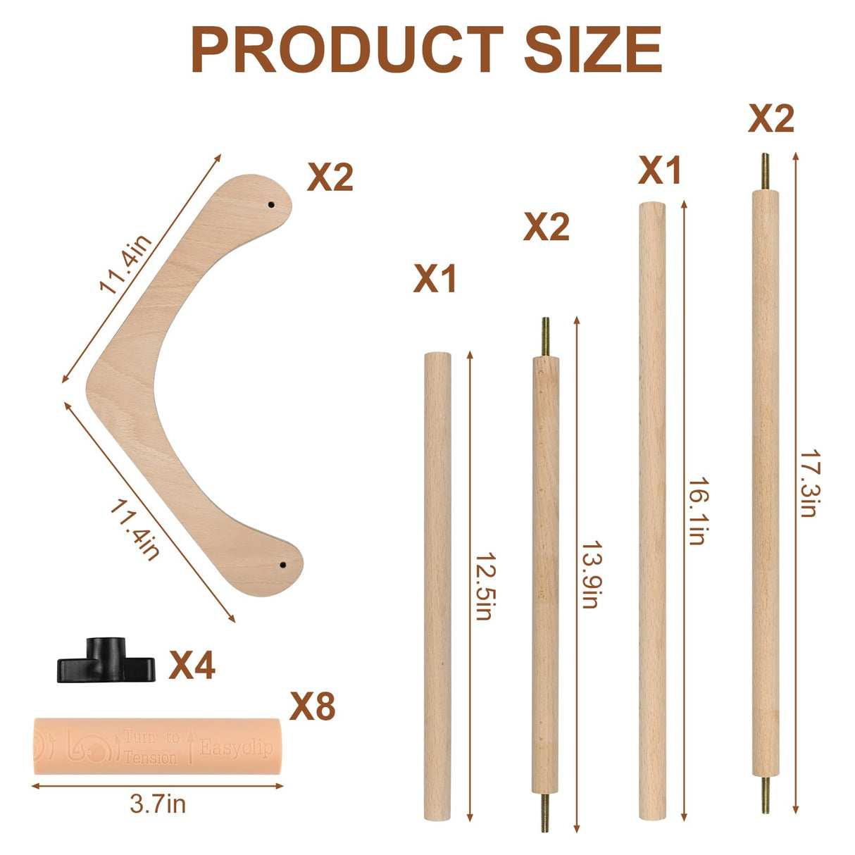 Embroidery Table Stand - Adjustable Cross Stitch Hoop Stand, Wood Embroidery Hoop Stand for Lap or Table, Cross Stitch Frame with 2 Sizes Rod embhand