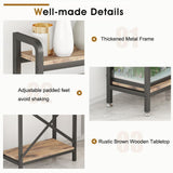 KaKaBB 5-10 Gallon Fish Tank Stand, Upgrade Heavy Duty Aquarium Stand with 3-tier Storage Shelf Fits Turtle Tank, Reptile Tank (BLACK) KaKaBB