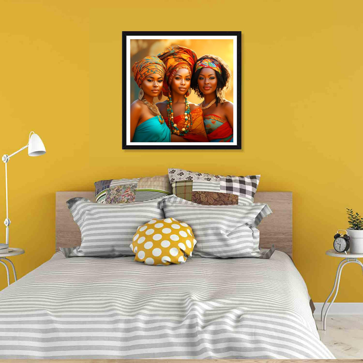 Pavemlo 5D Diamond Art Kits for Adults African American Woman, Full Drill Diamond Art Pictures Paint with Diamonds, DIY Cross Stitch Jewel Art Rhinestone Craft for Home Wall Decor 12x12 Inch Pavemlo