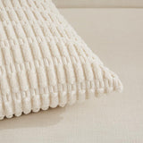 Fancy Homi 4 Packs Boho Cream Decorative Throw Pillow Covers 18x18 Inch for Living Room Couch Bed Sofa, Rustic Modern Farmhouse Home Decor, Soft Plush Corduroy Cute Square Beige Cushion Case 45x45 cm Fancy Homi