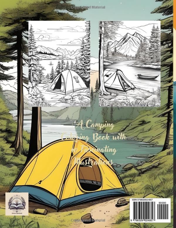 Adventures in the Great Outdoors: A Camping Coloring Book with 40 Fascinating Illustrations (Coloring Books for Kids) WoodArtSupply