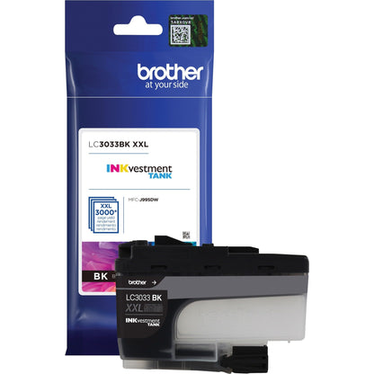 Brother Genuine LC3033BK, Single Pack Super High-Yield Black INKvestment Tank Ink Cartridge, Page Yield Upto 3,000 Pages, LC3033, Amazon Dash Replenishment Cartridge