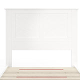 ComfIQ Serene Farmhouse Style Wood Bed in Twin Size with Chevron Scoring Headboard, Coastal Modern Design, Sturdy, Easy Assembly, Ample Underbed Storage, White Finish ComfIQ