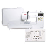 Janome JW8100 Fully-Featured Computerized Sewing Machine with 100 Stitches, 7 Buttonholes, Hard Cover, Extension Table and 22 Accessories Janome