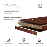 Farini Cherry Bookshelf 5 Shelf Office Bookcase 60 Inches Tall Modern Wood Bookshelf for Living Room Office Farini