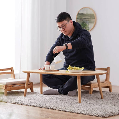 CENZEN Bamboo Coffee Table for Living Room Unique Coffee Tables Low Japanese Style Table for Sitting on The Floor Accent Furniture - WoodArtSupply