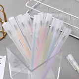 Scrapbook Quick Dry Glue Pen 12PCS Set, Crafting Fabric Pen Liquid Glue Pen for Papercrafts, Handmade Stationery, DIY Foil-Stamping, Back to School Supply, Year 6+ (12PCS Set-Forsted Holder Type) FLY CHOICE