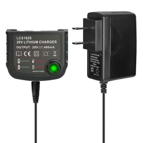 KUNLUN LCS1620 20V Lithium Battery Charger - Compatible for Black & Decker 16V 20V Lithium Battery LBXR20 LBXR20B LBXR20-OPE LB20 LBX20 LBX4020 LB2X4020 LBXR2020-OPE BL1514 LBXR16 LST220 KUNLUN