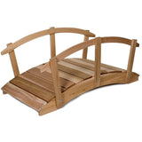 All Things Cedar FB96-R Garden Bridge with Side Rails | 8-Ft Cedar Wood Bridge for Gardens, Backyards & Streams | Easy to Assemble & Made from Untreated Western Red Cedar | 94x38x36 All Things Cedar