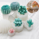 EuTengHao Succulent Silicone Molds, 3D Flower Resin Mold for Candle Soap Cake Decoration Making, Plant Flower Wax Scented Candle Soap Silicone Molds (10Pcs) EuTengHao