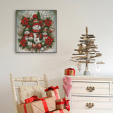 Christmas Stamped Cross Stitch Kits - Needlepoint Counted Cross Stitch Kits for Beginner Adult Crossstitching Printed Dimensions Snowman Patterns Stitch Embroidery Kits Arts and Crafts Paintcolor