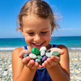 Total 6 LBS Weight Rock Tumbler Grit Set, 4 Step Tumbling Media Refill-Coarse/Medium/Pre-Polished/Final Polish, Silicone Carbide Polisher Grit for Any Rock Tumbler, Rock Polisher, Stone Polisher Tonmp