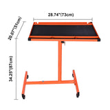 Aain Mechanic Rolling Tool Tray with Drawer Work Table, 34.25-46.85 in, Orange Aain