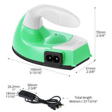 QWORK Mini Craft Iron Mini Heat Press, Heat Machine for Fabrics & Heat Transfer Vinyl, DIY T-Shirts, Shoe, Green QWORK