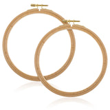 2 Pack 6 Inch Wood Embroidery Hoop, Cross Stitch Hoops Ring, Cross Stitch Supplies Beech Wooden Embroidery Frames for Art Craft Sewing, DIY Decoration EupHHonycs