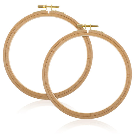 2 Pack 6 Inch Wood Embroidery Hoop, Cross Stitch Hoops Ring, Cross Stitch Supplies Beech Wooden Embroidery Frames for Art Craft Sewing, DIY Decoration EupHHonycs