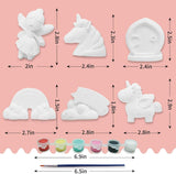 Funto Paint Your Own Unicorn Painting Kit, Arts and Crafts Set, STEAM Project Creative Activity DIY Toys, with 6 Figurines, 6 Paint Pots, 1 Brush Funto