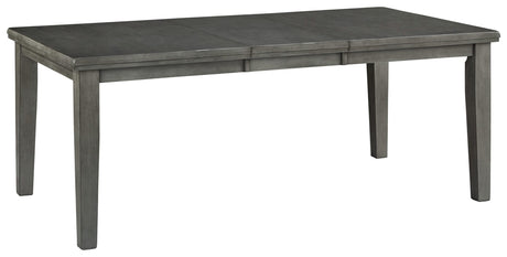 Signature Design by Ashley Hallanden Modern Farmhouse Dining Room Butterfly Extension Table, Dark Gray Signature Design by Ashley