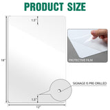 Hicarer 10 Pieces White Metal Signs Blank Sublimation Aluminum Plates Blanks 12 x 18 Inches Custom Parking Sign for Crafts Yard Garden Outdoors Hicarer