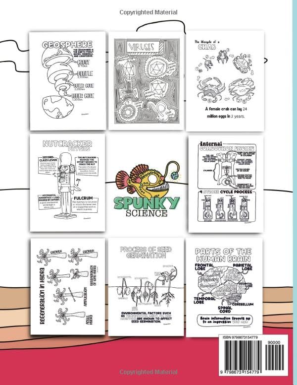 Science Doodles: Coloring Book (Science Doodles STEM Coloring Book Series) WoodArtSupply