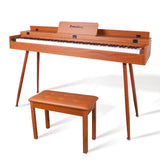 Anndles Electric Piano 88 Keys,Digital Piano Weighted For Beginner,Keyboard Piano,Include Piano bench,Power Adapter,Three Pedel,Manual User (Wood Anndles